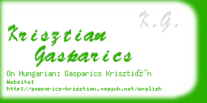 krisztian gasparics business card